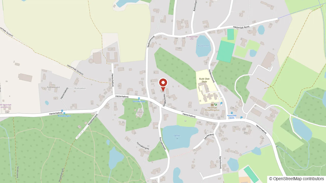 Kort over Høsterkøbvej 43, 2970 Hørsholm